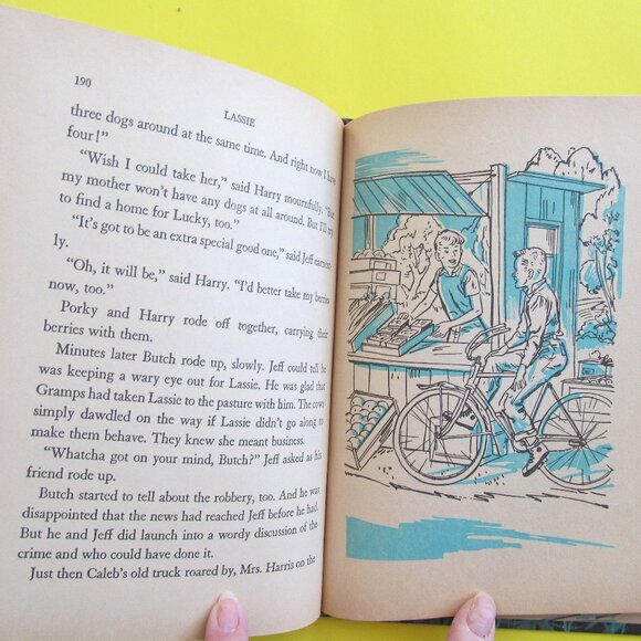 Vintage Lassie and the Mystery at Blackberry Bog book 1956 - Picture 6 of 9